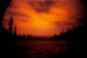 Bunny Flats on Mount Shasta pinhole photo by Jon Passow