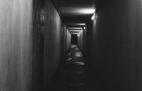 Hallways at night by Jon Passow