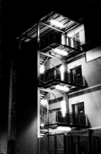 Nighttime black and white photograpghy