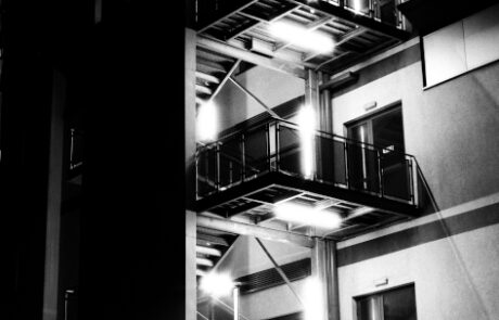 Nighttime black and white photograpghy